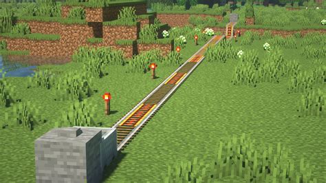 If you run jump through the tunnel, you can go insanely fast; much faster than a minecart. . How to make railroad in minecraft